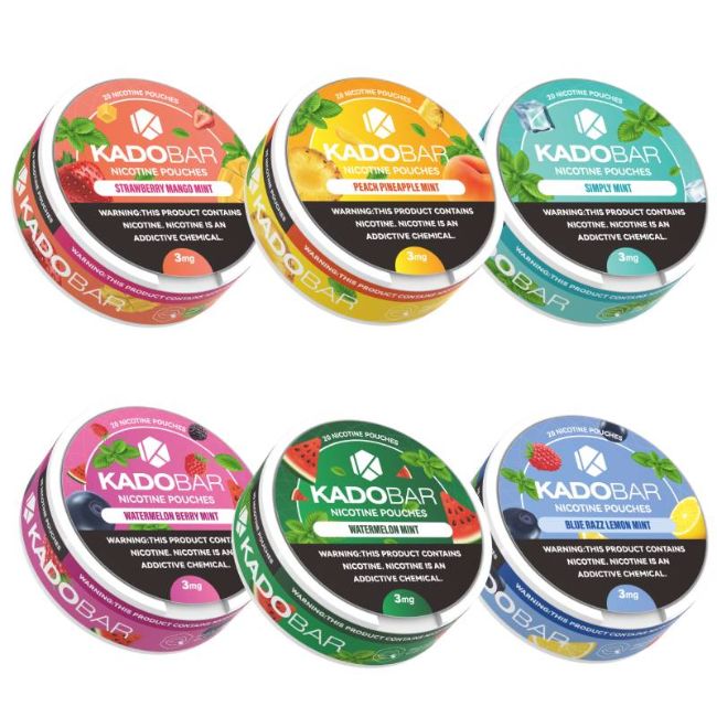 KADO BAR NIC - 5 CANS / PACK "20 POUCHES PER CAN"