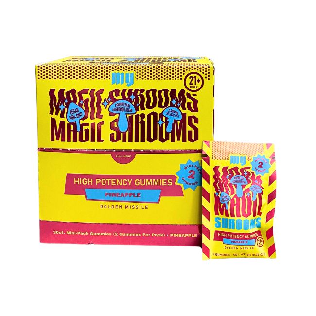 MY MAGIC SHROOMS MUSHROOM HIGH POTENCY GUMMIES MINI 2PK 30CT/ BOX