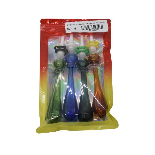 5.5'' 10MM RIM COLOR TUBE CERAMIC NAIL NECTOR COLLECTOR