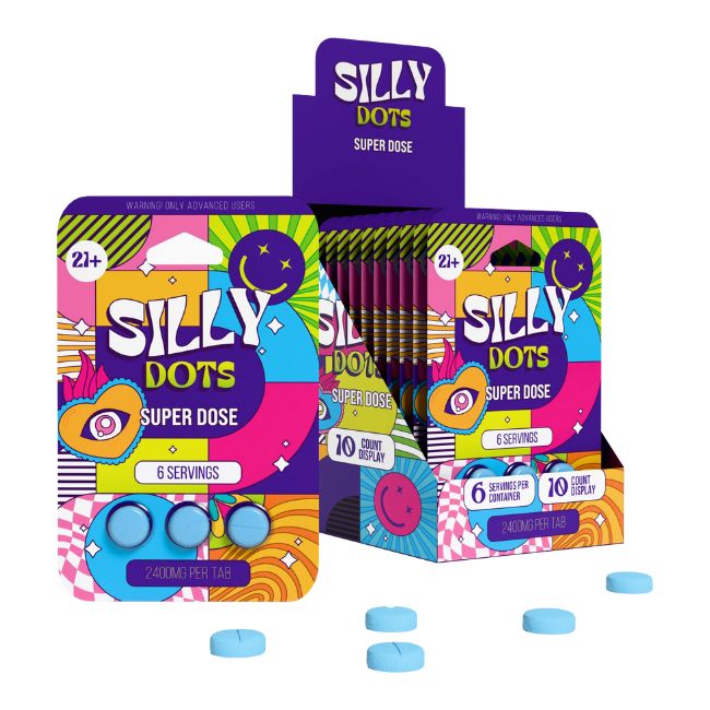 SILLY DOTS SUPER DOSE MUSHROOM 2400MG PER TABLET 3CT/10PK