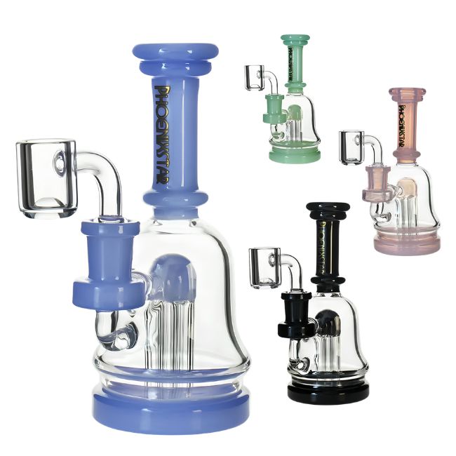 6'' PHOENIXSTAR GLASS COLOR FULL WATER PIPE
