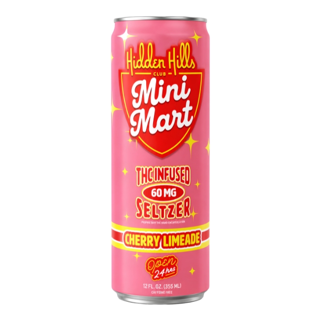 HIDDEN HILLS MINI MART THC INFUSED SELTZER DRINK 60MG 4PK/ BOX