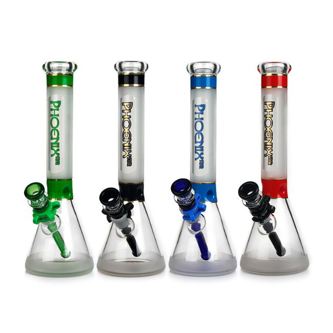 PHOENIX GLASS 13'' FANCY BEAKER WATER PIPE